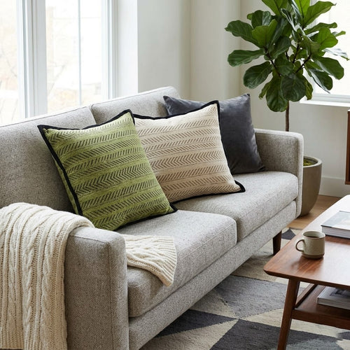 Herringbone Chenille Throw Pillow